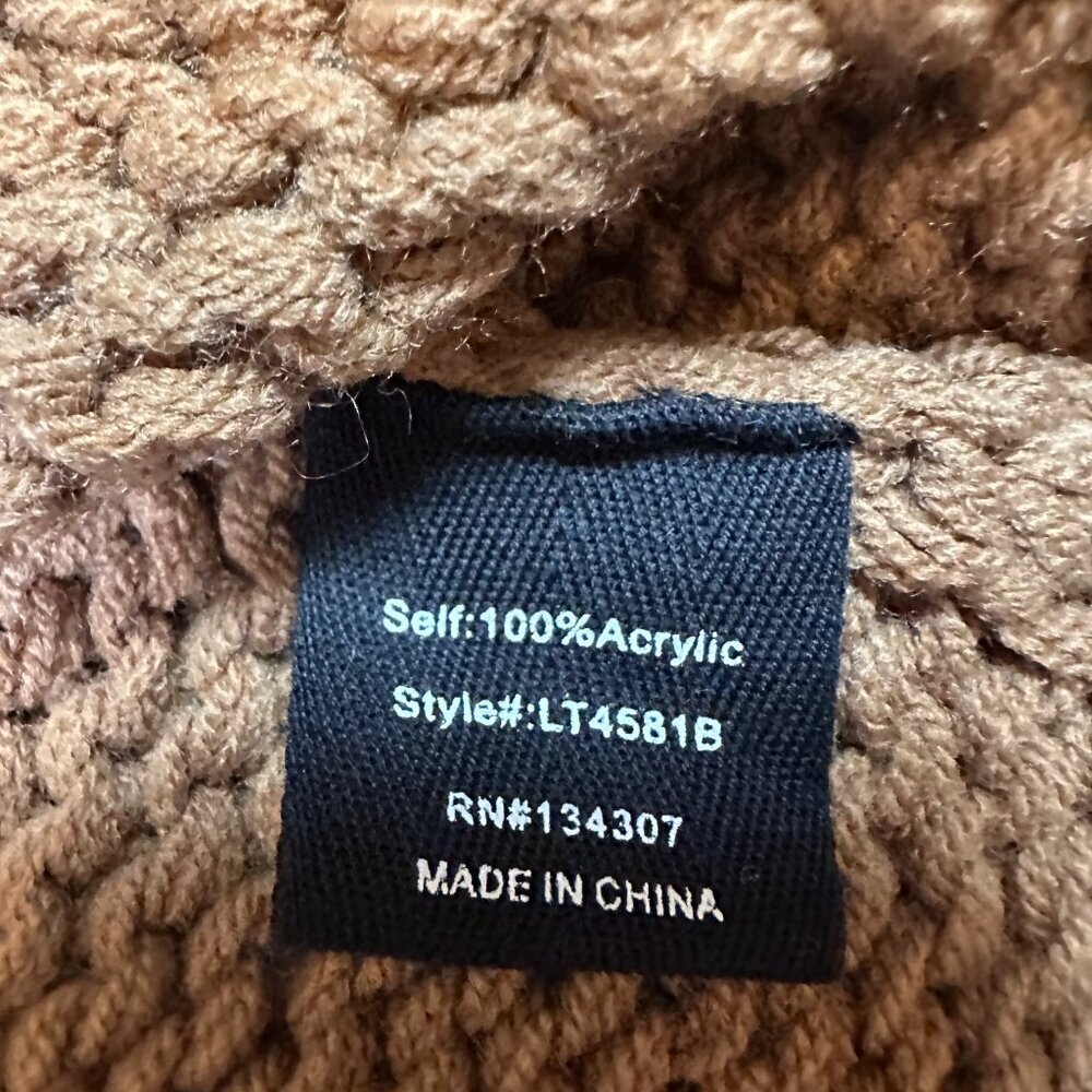 Line & Dot Costa Vista Brown Tan Tank Sweater Vest Chunky Knit Size Medium - Picture 7 of 7